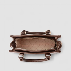 Bolsa Satchel Gabriela Média Bolso Traseiro Marrom