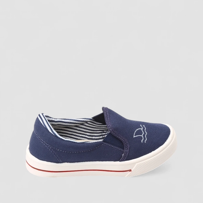 Slip On Infantil Vertus Calce Fácil Detalhe Mar Marinho