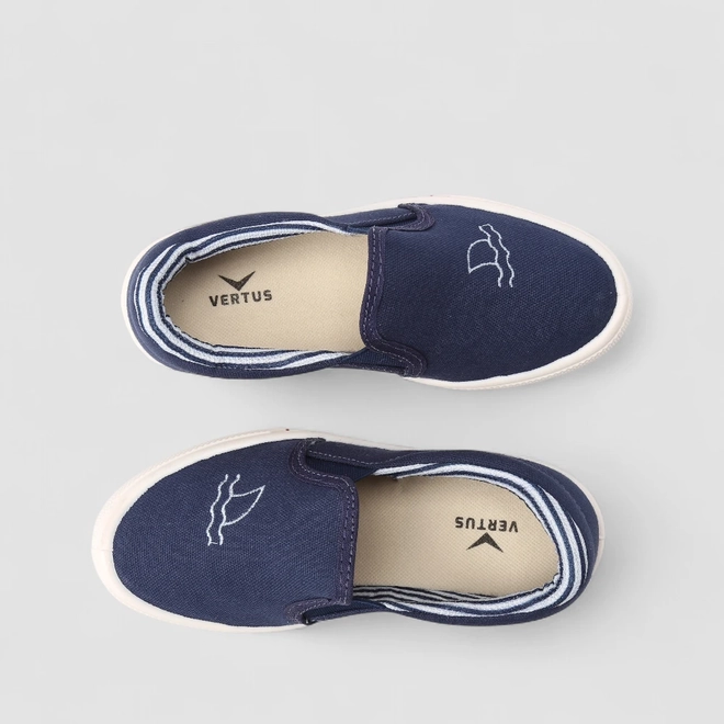 Slip On Infantil Vertus Calce Fácil Detalhe Mar Marinho