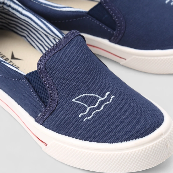 Slip On Infantil Vertus Calce Fácil Detalhe Mar Marinho