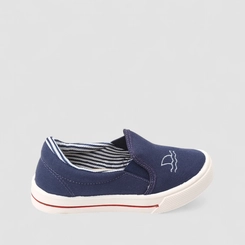 Slip On Infantil Vertus Calce Fácil Detalhe Mar Marinho
