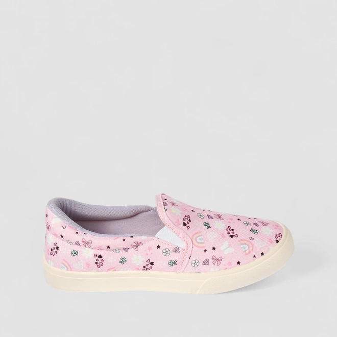 Slip On Infantil Vertus Calce Fácil Estampa Divertida Rosa