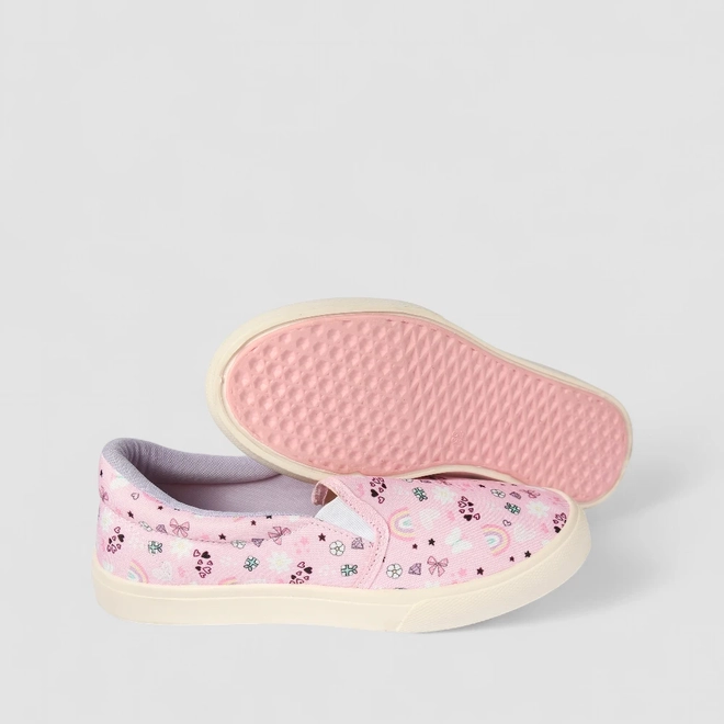 Slip On Infantil Vertus Calce Fácil Estampa Divertida Rosa