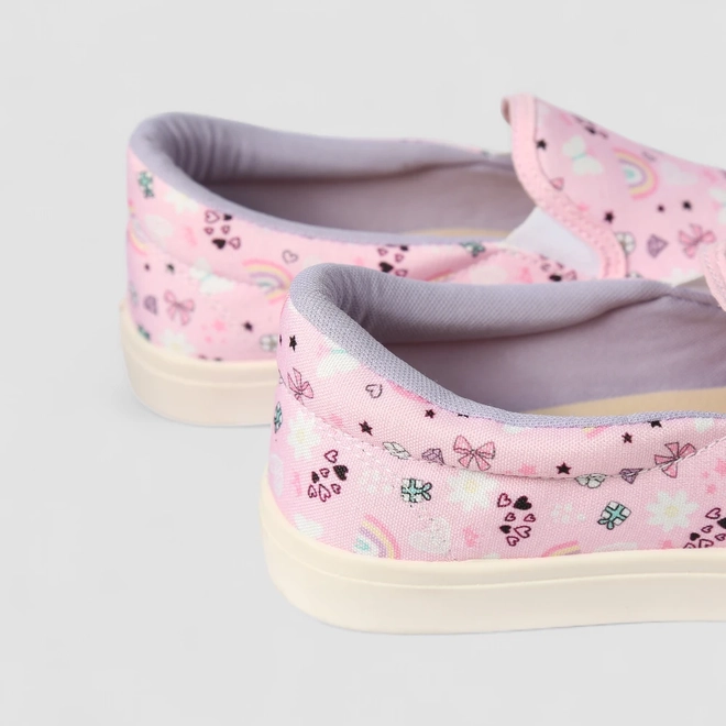 Slip On Infantil Vertus Calce Fácil Estampa Divertida Rosa
