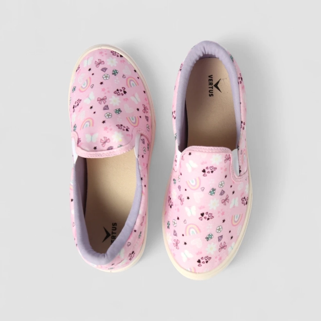 Slip On Infantil Vertus Calce Fácil Estampa Divertida Rosa