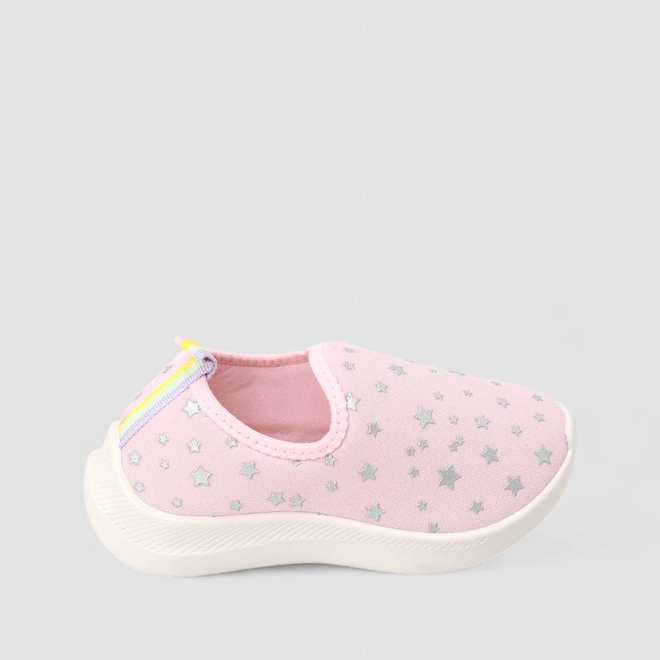Slip On Infantil Vertus Estrelas Calce Fácil Rosa