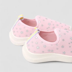 Slip On Infantil Vertus Estrelas Calce Fácil Rosa