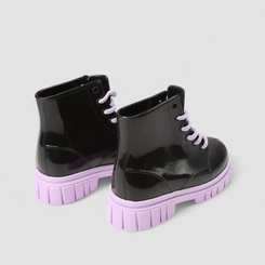 Galocha Infantil Gabrielinha Verniz Preto & Roxo