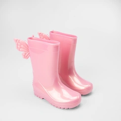 Galocha Bebê Infantil Gabrielinha Enfeite Borboleta Glitter Rosa