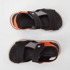 Sandália Sport Molekinho Infantil Preto & Laranja