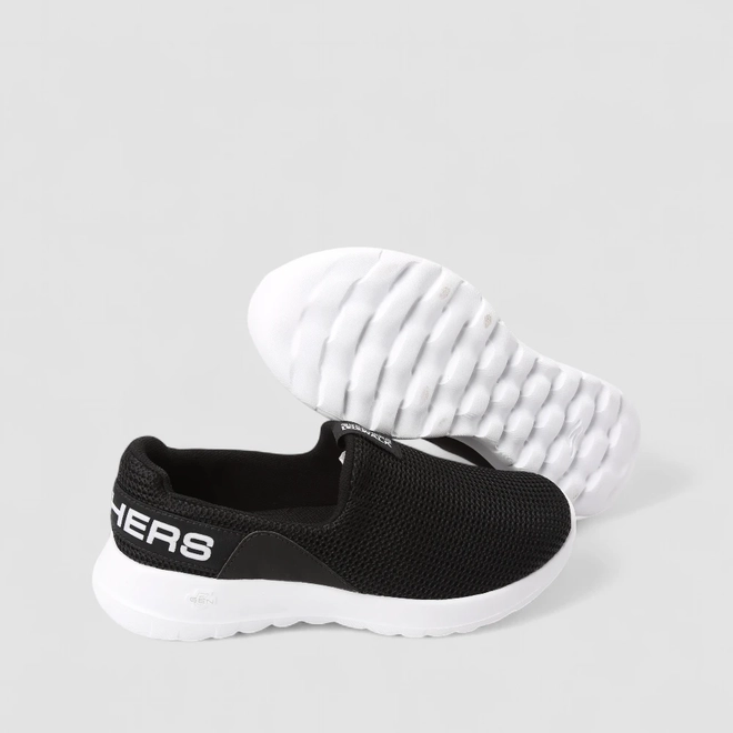 Slip On Feminino Skechers Go Walk Calce Fácil Preto