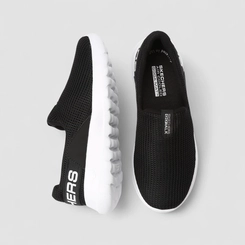 Slip On Feminino Skechers Go Walk Calce Fácil Preto