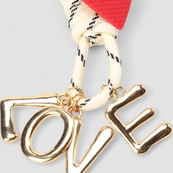 Chaveiro Charm Stz Detalhe Coração Love Ouro
