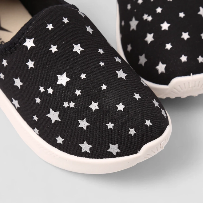 Slip On Infantil Vertus Calce Fácil Estrelas Preto