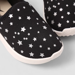 Slip On Infantil Vertus Calce Fácil Estrelas Preto