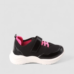 Tênis Casual Infantil Gabrielinha Com Cadarço Pink Preto