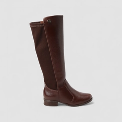Bota Feminina Pegada Original Couro Cano Alto Marrom
