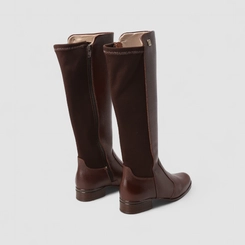 Bota Feminina Pegada Original Couro Cano Alto Marrom