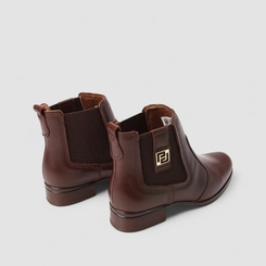 Bota Chelsea Feminina Pegada Original Couro Cano Curto Marrom