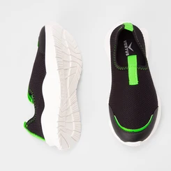 Slip On Infantil Vertus Calce Fácil Preto & Verde