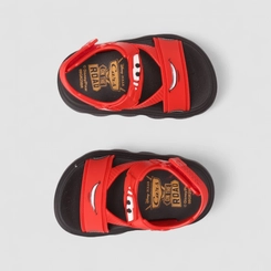 Sandália Infantil Grendene Kids Carros Vermelho E Preto