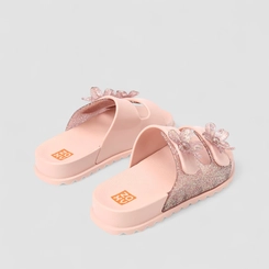 Sandália Infantil Zaxy Glitter Flor Rosa