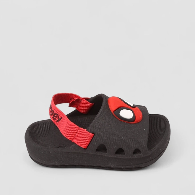 Babuche Infantil Grendene Kids Homem Aranha Preto
