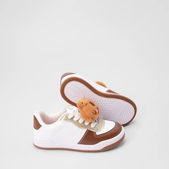 Tênis Casual Infantil Molekinha Recortes Glitter Capivara Branco