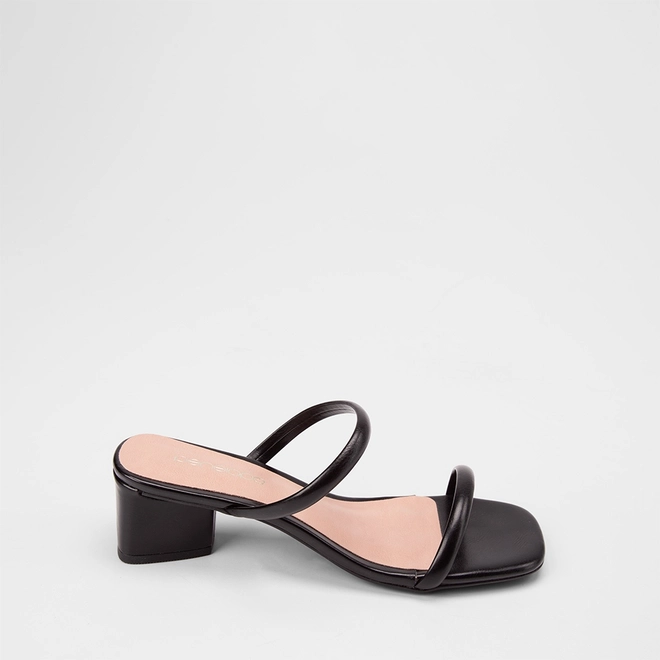 Tamanco Feminino Penélope Salto Geométrico Preto