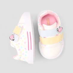 Tênis Casual Infantil Gabrielinha Corações Branco