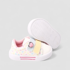Tênis Casual Infantil Gabrielinha Corações Branco