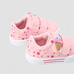 Tênis Casual Bebê Gabrielinha  Sorvete Rosa