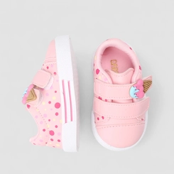 Tênis Casual Bebê Gabrielinha  Sorvete Rosa