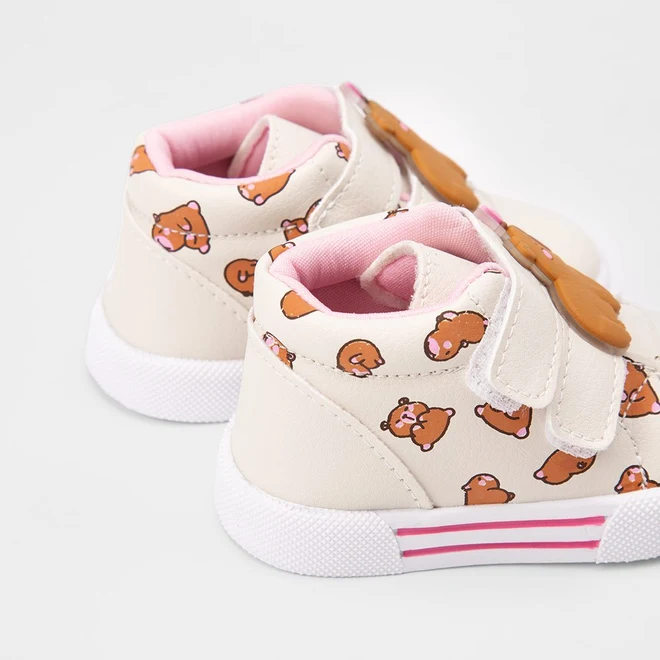Tênis Casual Bebê Gabrielinha Tira Contato Capivara Off White