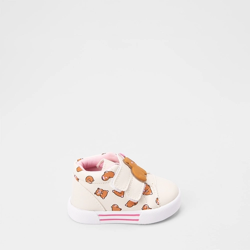 Tênis Casual Bebê Gabrielinha Tira Contato Capivara Off White