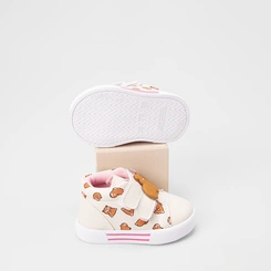 Tênis Casual Bebê Gabrielinha Tira Contato Capivara Off White