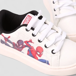 Tênis Casual Infantil Marvel Homem Aranha Branco