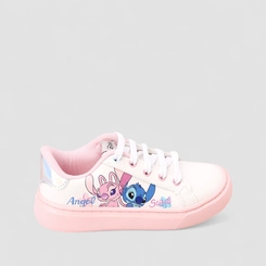 Tênis Casual Infantil Disney Stitch & Angel Recortes Holográfico Branco