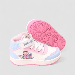 Tênis Casual Infantil Disney Lilo & Stitch Detalhe Recorte Branco