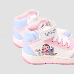 Tênis Casual Infantil Disney Lilo & Stitch Detalhe Recorte Branco