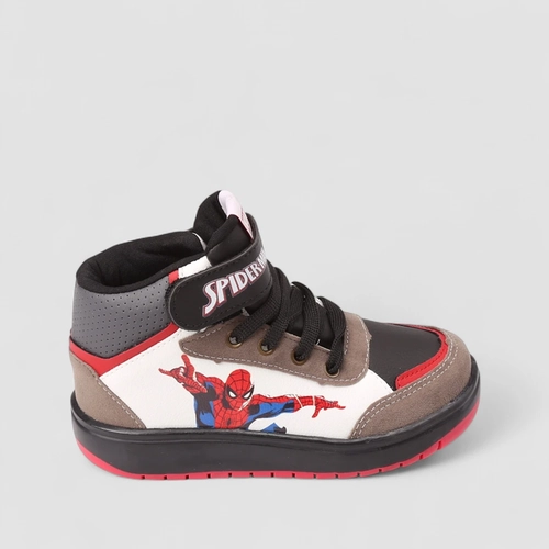 Tênis Casual Infantil Marvel Spider-Man Recorte Camurça Multicolor