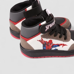 Tênis Casual Infantil Marvel Spider-Man Recorte Camurça Multicolor