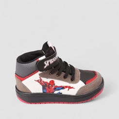 Tênis Casual Infantil Marvel Spider-Man Recorte Camurça Multicolor