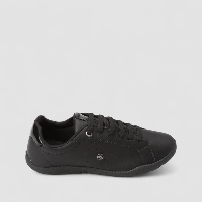 Tênis Casual Feminino Penélope Detalhe Verniz Preto