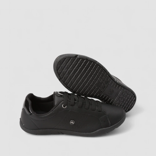 Tênis Casual Feminino Penélope Detalhe Verniz Preto