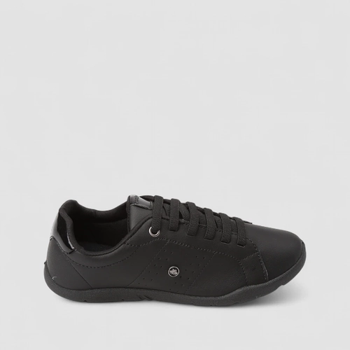 Tênis Casual Feminino Penélope Detalhe Verniz Preto