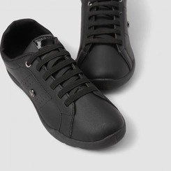 Tênis Casual Feminino Penélope Detalhe Verniz Preto