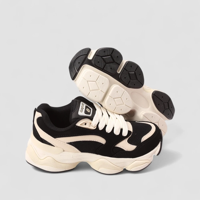 Tênis Chunky Feminino Logus Graviton Original Branco & Preto