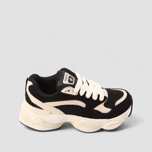 Tênis Chunky Feminino Logus Graviton Original Branco & Preto