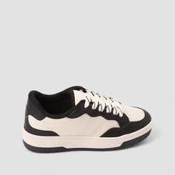 Tênis Casual Feminino Gabriela Preto & Off-White